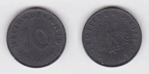 10 Reichspfennig Zink Münze 3.Reich 1947 A Jäger 375 (130088)
