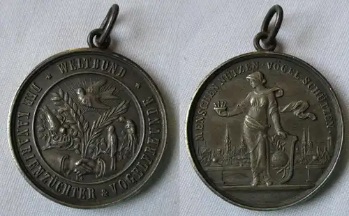 Medaille Weltbund der Kanarienzüchter und Vogelfreunde um 1900 (126481)