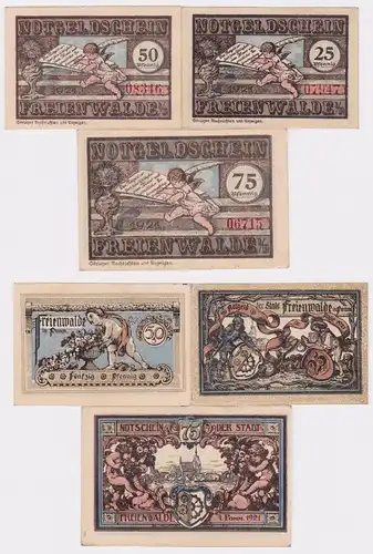 3 Banknoten Notgeld Stadt Freienwalde Chociwel 1920 (120965)