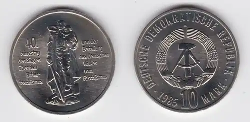 DDR Gedenk Münze 10 Mark 40 Jahre Kriegsende 1985 Stempelglanz (136811)