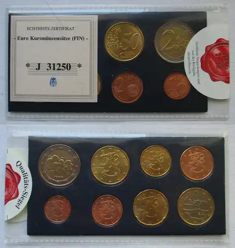 KMS Euro Kursmünzensatz Finnland in Stempelglanz + Zertifikat (135131)
