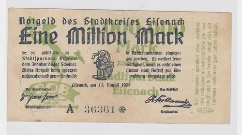 1 Million Mark Banknote Stadtkreis Eisenach 17.08.1923 (118956)