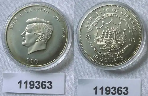 10 Dollar Nickel Münze Liberia 2000 John F. Kennedy 1917-1963(119363)