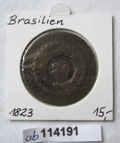 20 Reis Kupfer Münze Brasilien 1823 (114191)