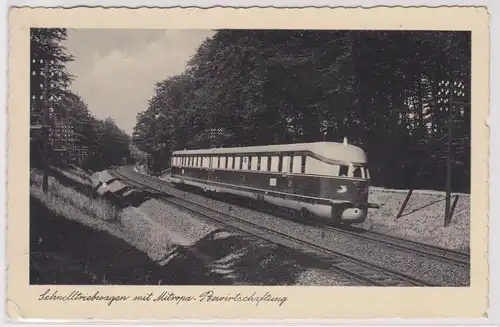 81250 Ak Schnelltriebwagen mit Mitropa-Bewirtschaftung 1939