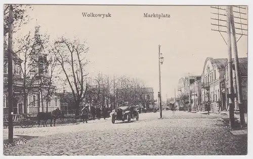902761 Ak Wolkowysk Waukawysk in Belarus - Marktplatz um 1920