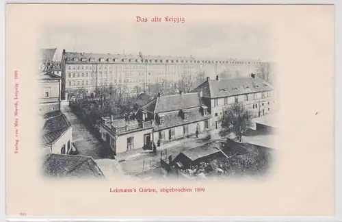 67159 Ak Das alte Leipzig - Blick auf Lehmann's Garten um 1900