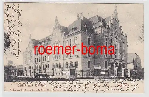 76994 Ak Gruss aus Bautzen Realschule 1907