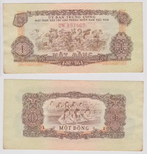 1 Dong Banknote South Vietnam 1966 (1975) Pick 40 (158847)