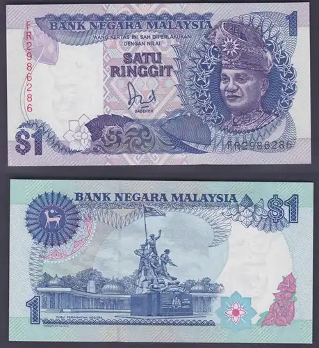 1 Ringgit Banknote Malaysia (198, 1989) kassenfrisch UNC (157643)