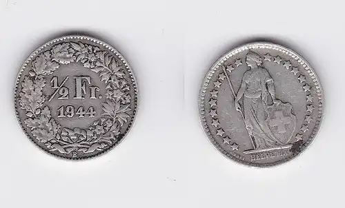 1/2 Franken Silber Münze Schweiz 1944 B (117987)