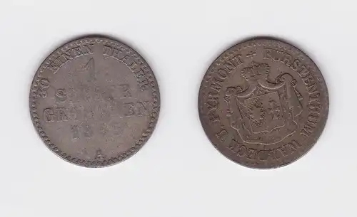 1 Silber Groschen Münze Waldeck und Pyrmont 1865 A (119083)