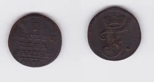 1 Heller Kupfer Münze Brandenburg Bayreuth 1753 (119007