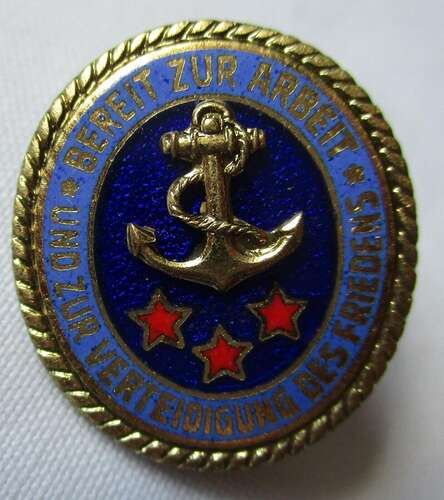DDR Leistungsabzeichen der Seesportprüfung Seemännisch GST 3 Sterne