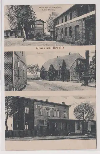 900945 Mehrbild Ak Gruß aus Brenitz Sonnewalde Kolonialwarenhandlung usw.um 1920