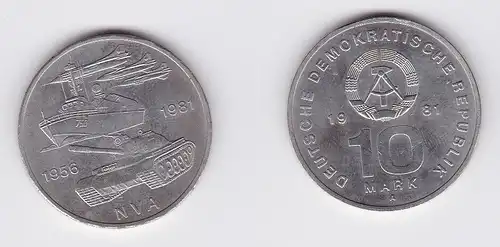 DDR Gedenk Münze 10 Mark 25 Jahre Nationale Volksarmee NVA 1981 (120124)