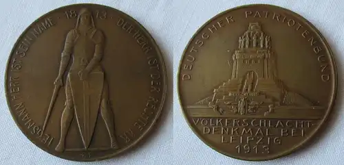 Medaille deutscher Patriotenbund Völkerschlachtdenkmal Leipzig 1913 (154128)