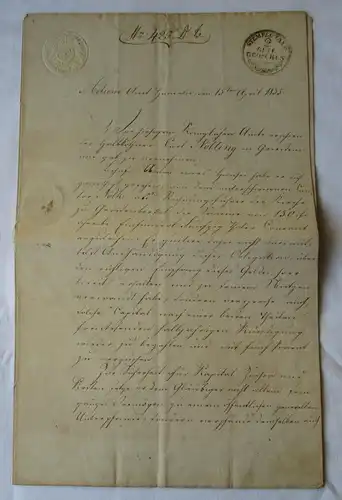seltenes amtliches Dokument Hyphothekenbrief? 1835 Groß Berkel b. Hameln(143036)