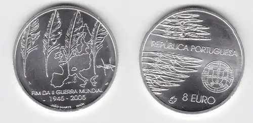 8 Euro Silbermünze Portugal 60 Jahre Frieden und Freiheit 2005 (147104)