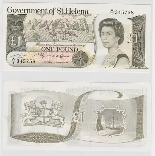 1 Pound Pfund Banknote Governement of St.Helena 1981 kassenfrisch UNC (119655)