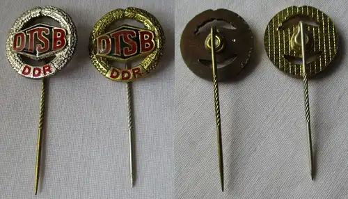 2x DDR Ehrennadel Deutscher Turn- und Sportbund (DTSB) Gold + Silber (154271)