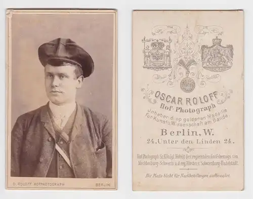 96473 Kabinett Foto Berlin Student Burschenschaftler um 1900