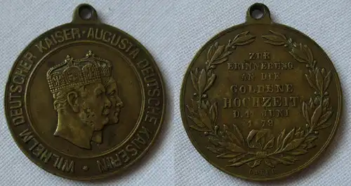 Medaille Zur Erinnerung an die goldene Hochzeit Juni 1879 Kaiser Wilhelm /100302