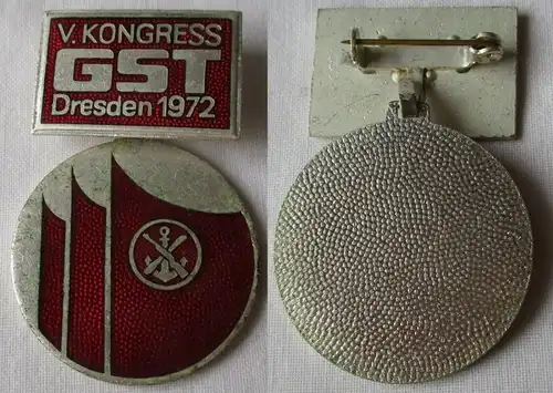 DDR Abzeichen V. Kongress GST Dresden 1972 Gesellschaft Technik & Sport (154689)