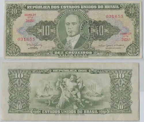 10 Cruzeiros Banknote Brasilien (1966-67) Pick 183 (144448)