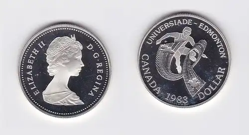1 Dollar Silbermünze Kanada 12.Studentensportspiele Edmonton 1983 (118374)