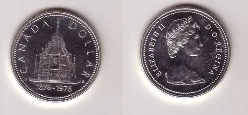 1 Dollar Silber Münze Kanada Parlamentsbibliothek in Ottawa 1976 (103298)