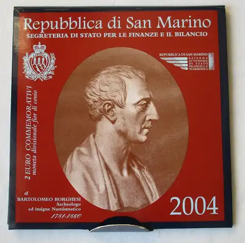 2 Euro San Marino KMS 2004 im Originalfolder Coin Card Bartolomeo (157425)