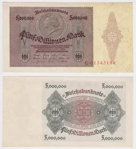 5 Millionen Mark Banknote 1.Juni 1923 Rosenberg 88  (159302)