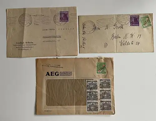59778 Alliierte Besetzung Briefe AEG Friedrich Wilhelm Lebensversicherung 1949