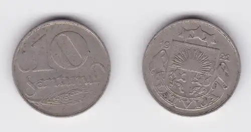 50 Santimi Nickel Münze Lettland 1922 s/ss (159932)