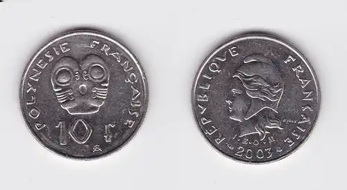 10 Franc Nickel Münze Französisch Polynesien 2003 (119923)