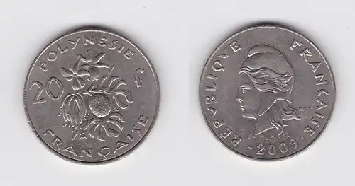 20 Franc Nickel Münze Französisch Polynesien 2009 (119457)