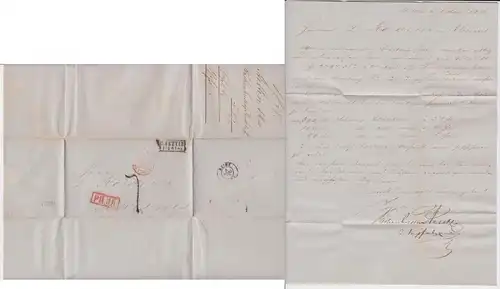 62223 Brief Wachenhusen & Prutz Nachfolger Stettin nach Reims Frankreich 1855