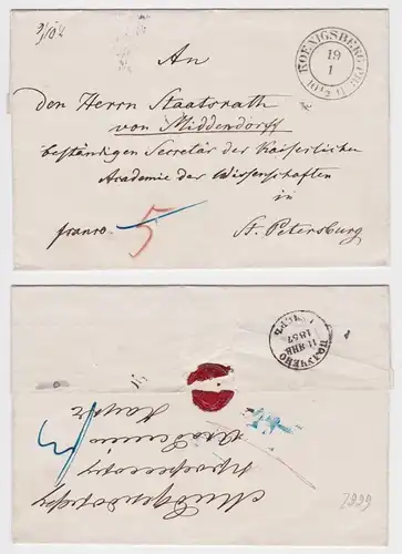 97435 Brief von Königsberg an d. Staatsrat von Middendorf in St. Petersburg 1857