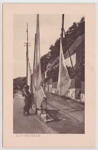 55903 Ak Motiv aus Alt-Meissen Fischerhäuser um 1930