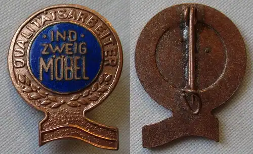 Abzeichen DDR Qualitätsarbeiter Industrie Zweig Möbel Stufe Bronze (153297)