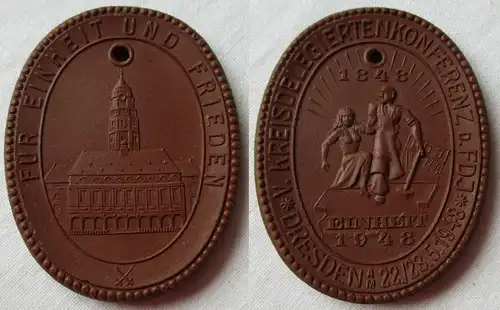 DDR Medaille V. Kreisdelegiertenkonferenz der FDJ Dresden 1848 - 1948 (147307)