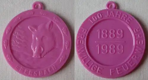 DDR Medaille 100 Jahre Freiwillige Feuerwehr Ebersbach 1889-1989 (153679)