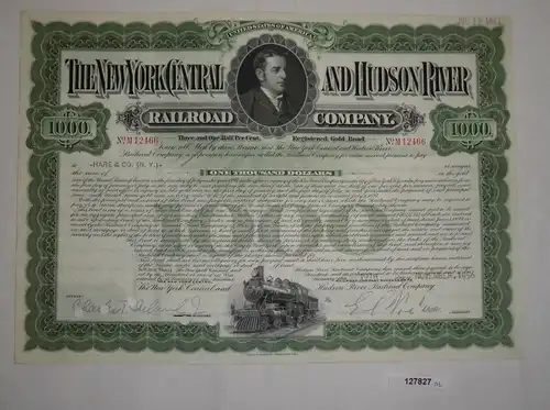 1000 Dollar Aktie The New York Central and Hudson River Railway 1956 (127827)