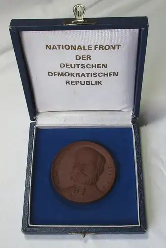 DDR Porzellan Medaille Henry Dunant 1828-1910 Deutsches Rotes Kreuz (125394)
