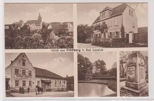 99788 Mehrbild Ak Gruß aus Flößberg bei Bad Lausick Gasthof usw. um 1928