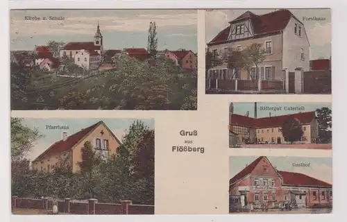 99143 Mehrbild Ak Gruß aus Flößberg Gasthof, Rittergut usw. 1924