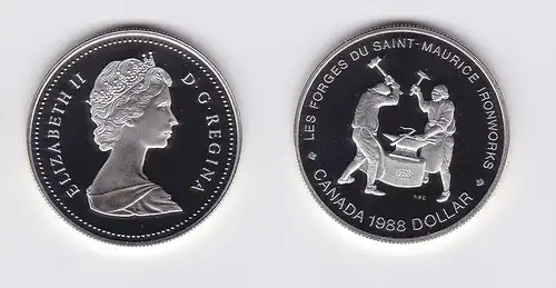 1 Dollar Silber Münze Kanada 2 Schmiede in der Eisenhütte Saint Maurice (118365)