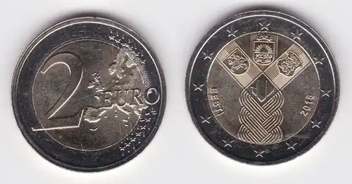 2 Euro Münze Estland 2018 100 Jahre Unabhängigkeit Stgl. (123067)