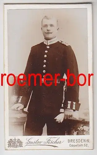 64974 Kabinett Foto Soldat Dresden mit Pickelhaube um 1915